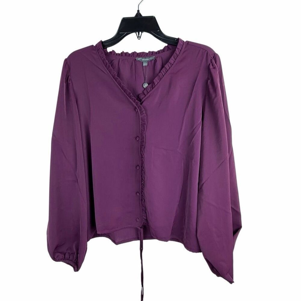 NWT Adrianna Papelle Maroon Blouse - Size L